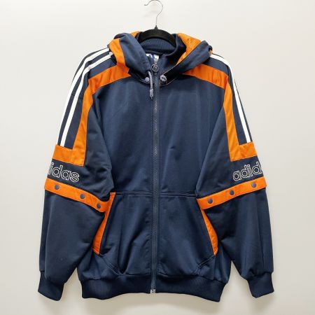  adidas アディダス メンズ トラックジャケット 万国旗タグ SIZE M ネイビー×オレンジ