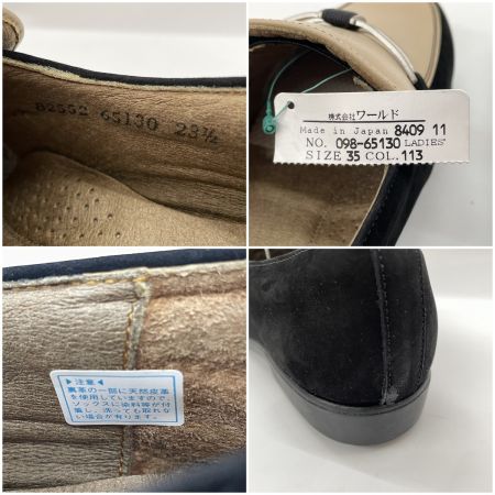  adabat アダバット ゴルフシューズ レディース ローファー size23 1/2 ブラック×ベージュ