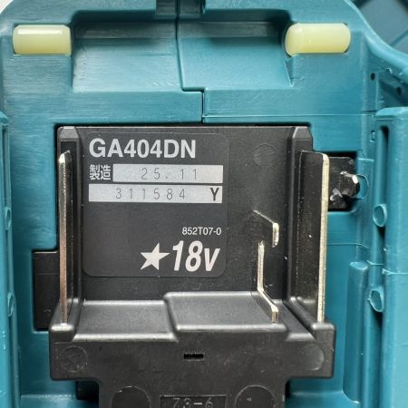  MAKITA マキタ 100mm 充電式ディスクグラインダ　充電器・充電池2個・ケース付 18v GA404DRGXN グリーン