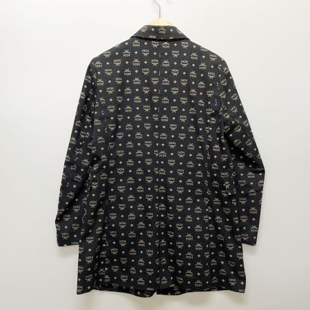  MCM エムシーエム MCM Légère レディース  ロゴ総柄 ステンカラーコート オールドMCM sizeL ブラック