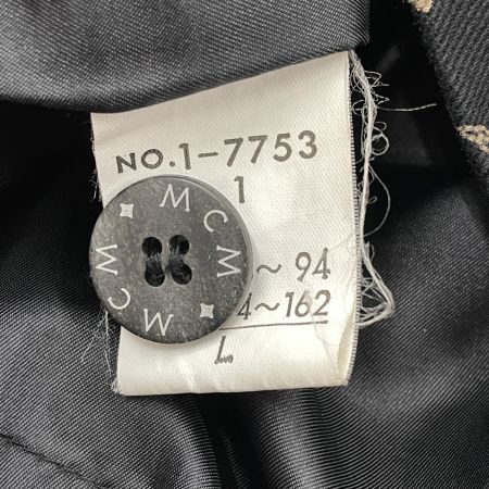  MCM エムシーエム MCM Légère レディース  ロゴ総柄 ステンカラーコート オールドMCM sizeL ブラック