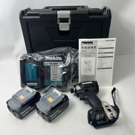  MAKITA マキタ 充電式インパクトドライバ 18V 6Ah バッテリ2本 充電器 ケース付 TD173DRGXB ブラック 未使用品