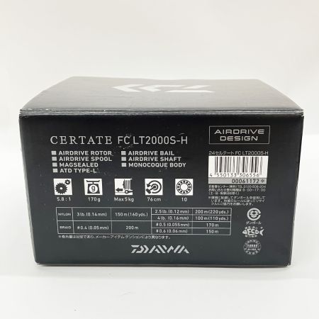  DAIWA ダイワ CERTATE 24 セルテート FC LT2000S-H 00061172 スピニングリール