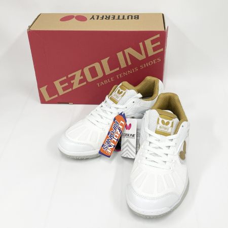  Butterfly バタフライ 卓球 シューズ レゾライン リフォネス SIZE 27cm 93620 ホワイト×ゴールド 未使用品