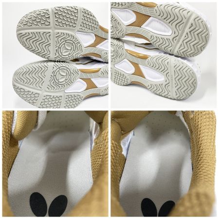  Butterfly バタフライ 卓球 シューズ レゾライン リフォネス SIZE 27cm 93620 ホワイト×ゴールド 未使用品