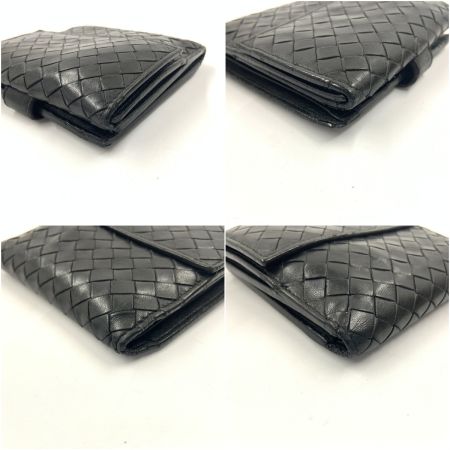  BOTTEGA VENETA ボッテガヴェネタ イントレチャート 2つ折り財布  382576-V0016-8806 ブラック