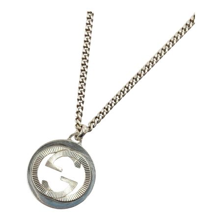  GUCCI グッチ インターロッキングG Ag 925 ロゴ ネックレス  シルバー