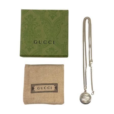  GUCCI グッチ インターロッキングG Ag 925 ロゴ ネックレス  シルバー
