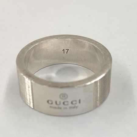  GUCCI グッチ ロゴ リング Ag 925 9.8g 17号 リング 指輪 シルバー