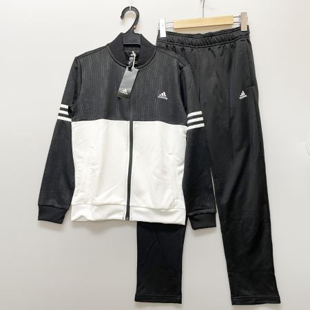  adidas アディダス キッズ ジャージ セットアップ 150cm DV1735 ブラック×ホワイト