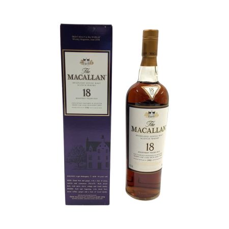  The MACALLAN マッカラン 18年 1990年リリース 43% スコッチ ウィスキー 700ml 43% 未開栓