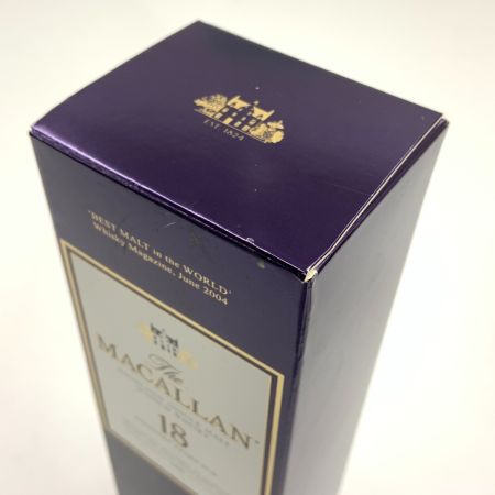  The MACALLAN マッカラン 18年 1990年リリース 43% スコッチ ウィスキー 700ml 43% 未開栓