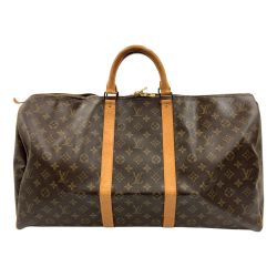 〇〇 LOUIS VUITTON ルイヴィトン モノグラム キーポル55 ボストンバッグ M41424 ブラウン Bランク