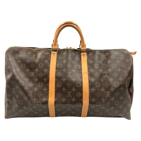  LOUIS VUITTON ルイヴィトン モノグラム キーポル55 ボストンバッグ M41424 ブラウン