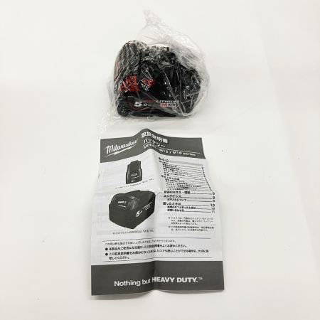  Milwaukee ミルウォーキー 5.0Ah バッテリー M18B5 未使用品