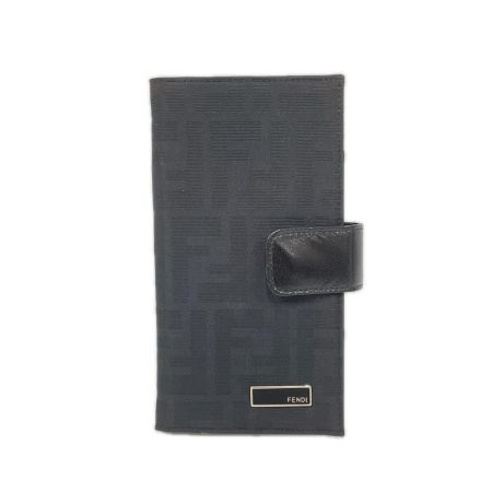  FENDI フェンディ ズッカ柄 キャンバス×レザー 長札入れ 2289-30159-099 ブラック