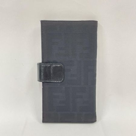  FENDI フェンディ ズッカ柄 キャンバス×レザー 長札入れ 2289-30159-099 ブラック