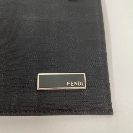  FENDI フェンディ ズッカ柄 キャンバス×レザー 長札入れ 2289-30159-099 ブラック