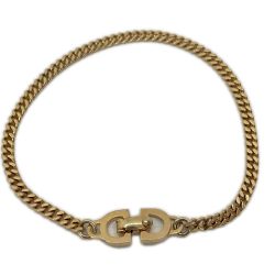 〇〇 Christian Dior クリスチャンディオール チェーンブレスレット CDロゴ 喜平  ゴールド Bランク