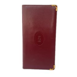 〇〇 Cartier カルティエ 札入れ カードケース マストライン ボルドー Bランク
