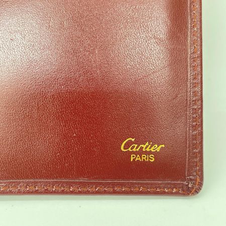  Cartier カルティエ 札入れ カードケース マストライン ボルドー