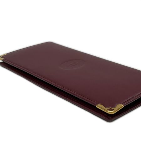  Cartier カルティエ 長財布 札入れ マスト ボルドー