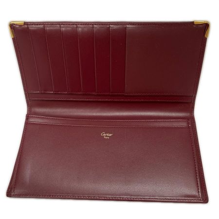  Cartier カルティエ 長財布 札入れ マスト ボルドー