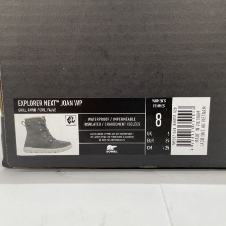  SOREL ソレル スノーブーツ エクスプローラー ネクスト ジョアン ウォータープルーフ 028 SIZE 25cm NL5031 グレー