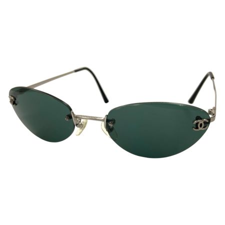  CHANEL シャネル 4003 c.103/71 リムレス ココマーク アイウェア サングラス シルバー