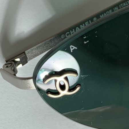  CHANEL シャネル 4003 c.103/71 リムレス ココマーク アイウェア サングラス シルバー