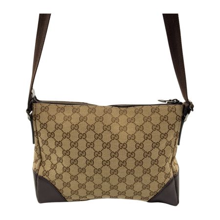  GUCCI グッチ GGキャンバス ショルダーバッグ  114273 ベージュ x ブラウン