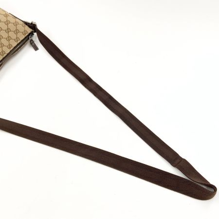  GUCCI グッチ GGキャンバス ショルダーバッグ  114273 ベージュ x ブラウン