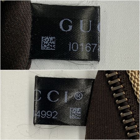  GUCCI グッチ GGキャンバス ショルダーバッグ  114273 ベージュ x ブラウン