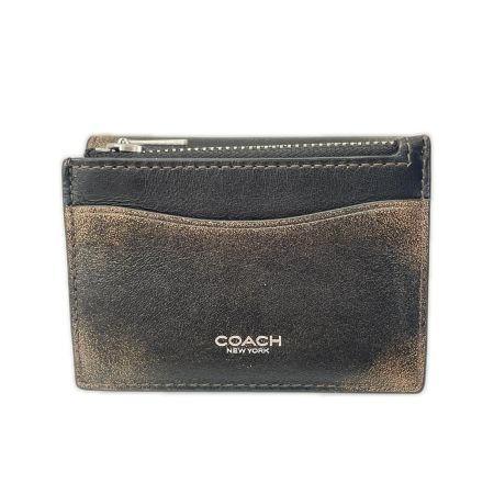  COACH コーチ 3つ折り財布 エッセンシャル カード ホルダー ウォレット CBO88 ブラック ブラウン