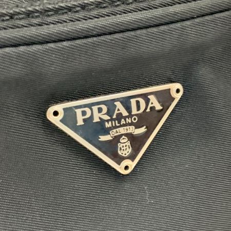  PRADA プラダ 斜め掛け ナイロン レザー ショルダーバッグ  ブラック