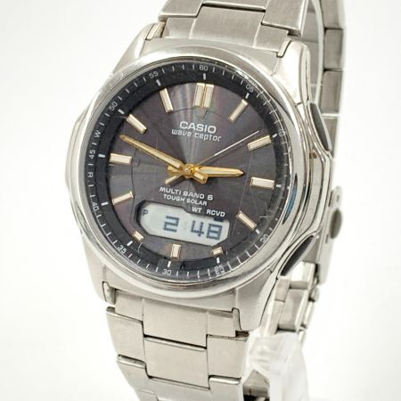  CASIO カシオ wave ceptor ウェーブセプター ソーラー電波時計 腕時計 WVA-M630D-1A2JF シルバー x ゴールド