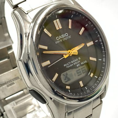  CASIO カシオ wave ceptor ウェーブセプター ソーラー電波時計 腕時計 WVA-M630D-1A2JF シルバー x ゴールド