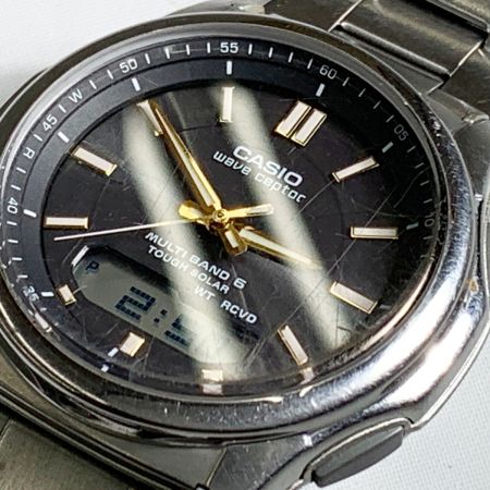  CASIO カシオ wave ceptor ウェーブセプター ソーラー電波時計 腕時計 WVA-M630D-1A2JF シルバー x ゴールド