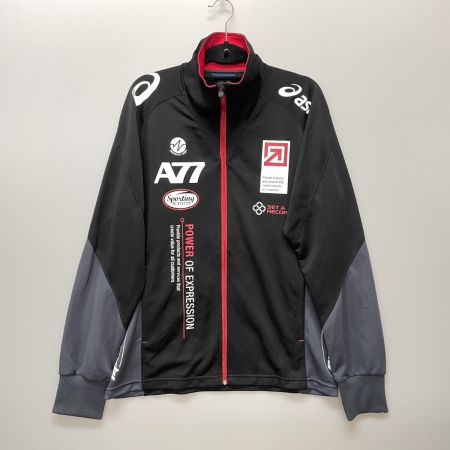  asics アシックス メンズ トレーニング ジャケット パンツ ジャージ セットアップ サイズO XAT13E ブラック