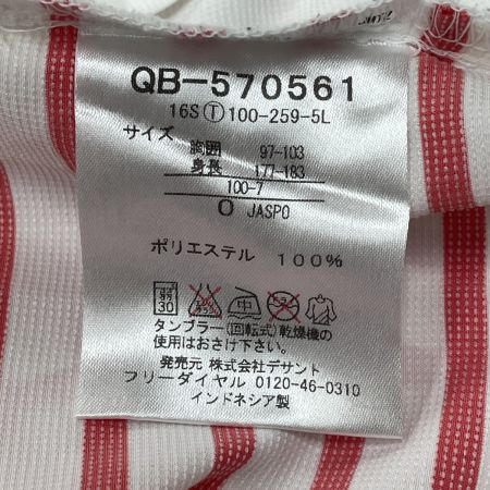  le coq sportif ルコックスポルティフ メンズ クロスジャケット サイズO QB-570561 ホワイト×レッド