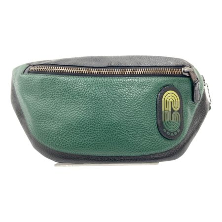  COACH コーチ ウエストバッグ ボディバッグ 89956  ブラック x グリーン