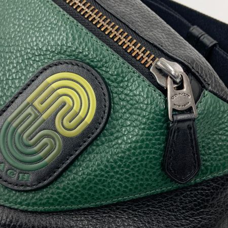  COACH コーチ ウエストバッグ ボディバッグ 89956  ブラック x グリーン