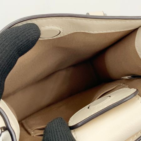  COACH コーチ ノース サウス ミニ トート シグネチャー キャンバス トートバッグ CJ494 ホワイト