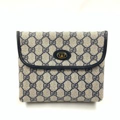  GUCCI グッチ GGスプリーム アクセサリーポーチ ポーチ 68 039 4494 ネイビー Bランク