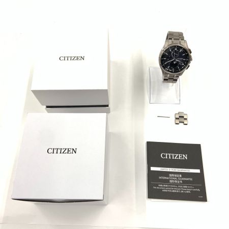  CITIZEN シチズン アテッサ ダイレクトフライト ムーンフェイズ ソーラー電波 腕時計 H874-005HK01 シルバー