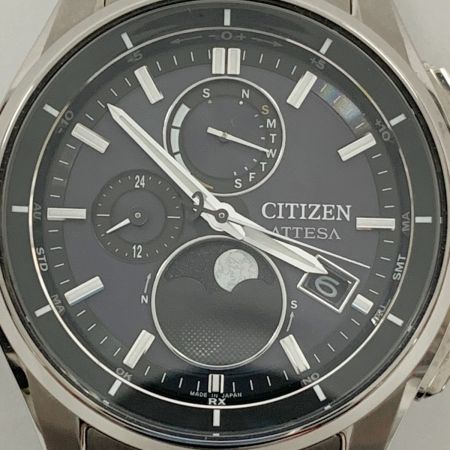  CITIZEN シチズン アテッサ ダイレクトフライト ムーンフェイズ ソーラー電波 腕時計 H874-005HK01 シルバー
