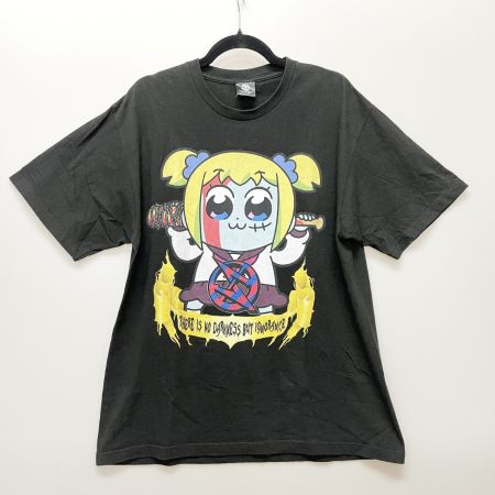  SPIKE RECORDINGS HISASHI×ポプテピピック レディース Tシャツ  ブラック