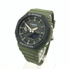  CASIO カシオ Gショック スペシャルカラー クォーツ 腕時計 GA-2110SU グリーン x ブラック Aランク