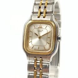 〇〇 SEIKO セイコー CREDOR クレドール 18KT BEZEL ベゼル クォーツ 腕時計 4J81-5A00 シルバー x ゴールド Dランク