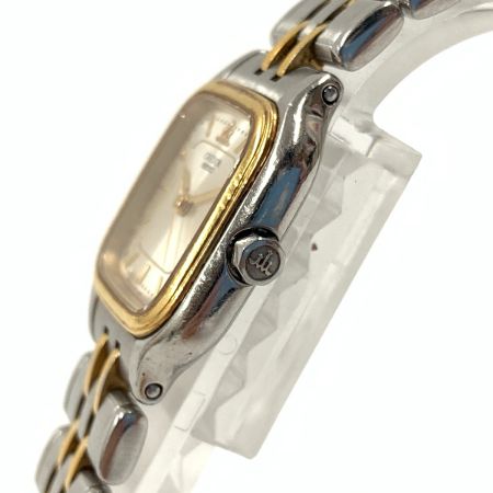  SEIKO セイコー CREDOR クレドール 18KT BEZEL ベゼル クォーツ 腕時計 4J81-5A00 シルバー x ゴールド